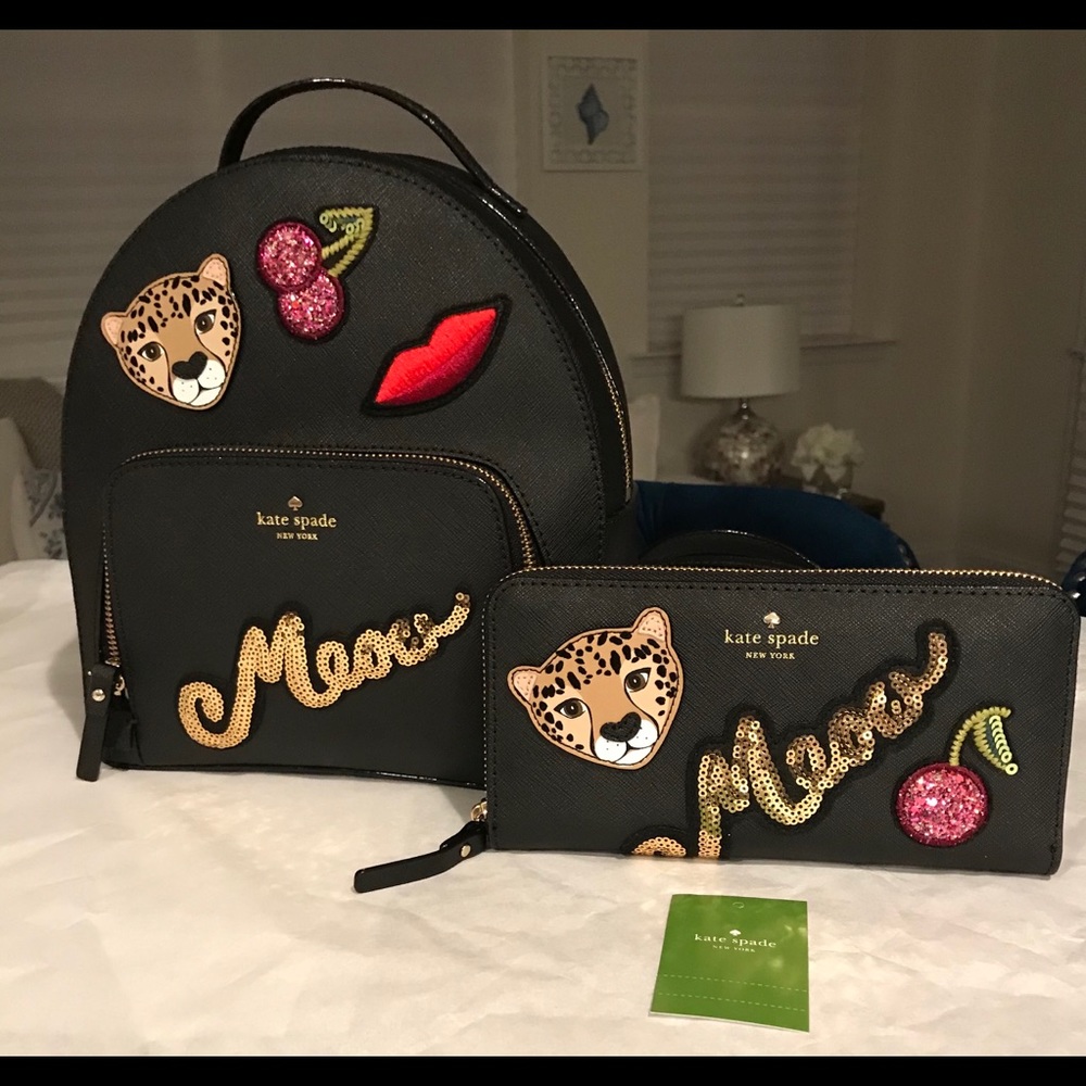 ✨SOLD!✨♠️Kate Spade NEW! Leather Tomi Backpack Bag - Picture 8 of 8